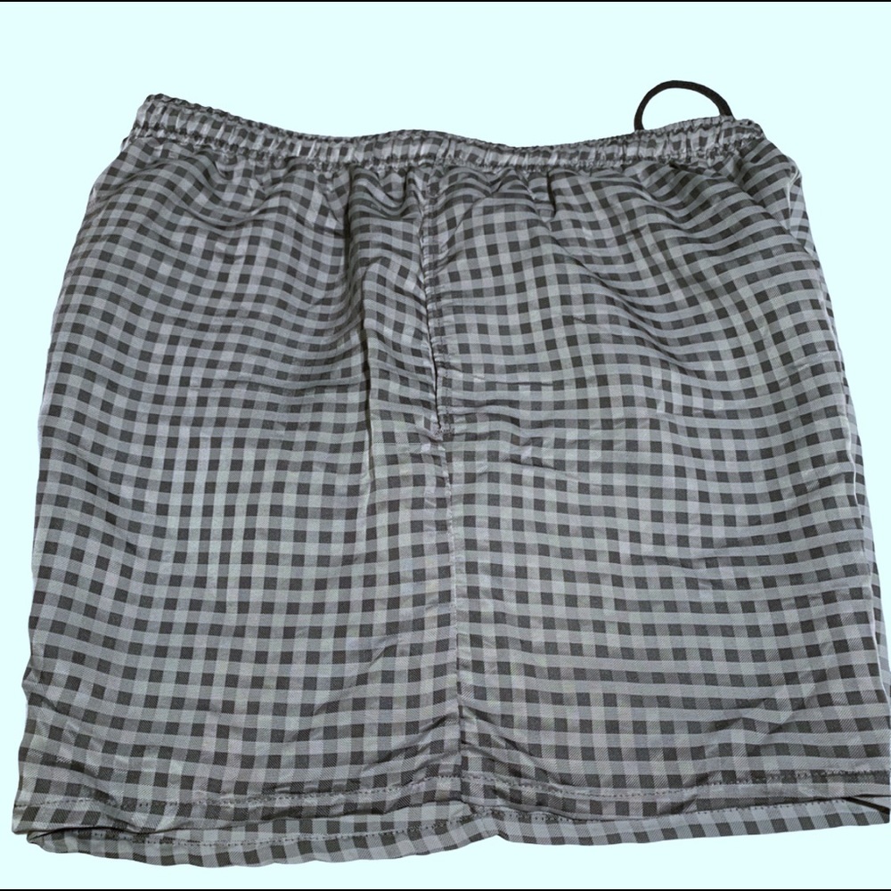 Speedo Gray Check Surf Runner Swim Shorts XL